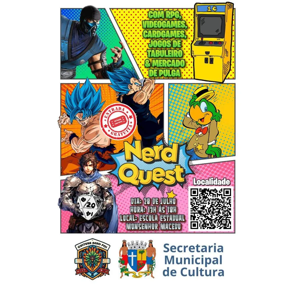 A Comunidade Nerd de Palmeira dos Índios realizará o segundo encontro Nerd, primeira edição do "NERD QUEST". Evento será gratuito.